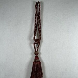 Tassel Rope Tie Back Red & Gold 27 in long